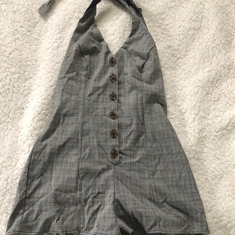 Grey Forever 21 patterned Romper Size S!